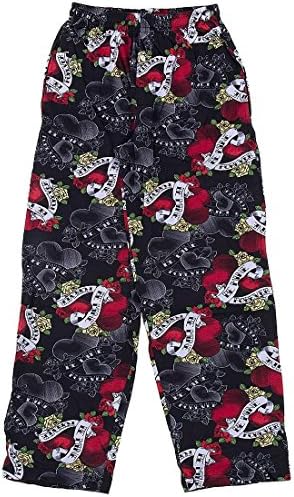 Fun Boxers Tattoo Hearts Valentine's Day Pajama Pants for Men