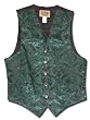 Floral Jacquard Men's Vest in Hunter