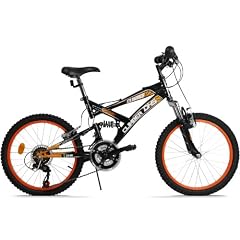 MOUNTAINBIKE 20 ZOLL CLIMBER VOLLGEFEDERT 18 GANG KINDERFAHRRAD FARBE: RACING - ORANGE