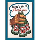 7Up Seven Up Soda Here's Your Fresh Up Retro Vintage Tin Sign