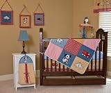 Nursery-To-Go Deputy Dog 10-Piece Baby Crib Bedding Set, Denim Blue