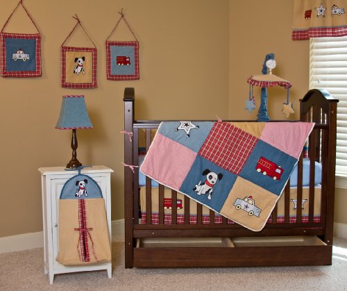 Nursery-To-Go Deputy Dog 10-Piece Baby Crib Bedding Set - Denim Blue