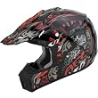 AFX Shade Adult FX-17 Off-Road Motorcycle Helmet w/ Free B&F Heart Sticker Bundle - Red