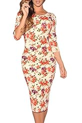 General Print Spring Midi Dress 