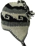 Kids Wool Chullo Fleece Lined Boys Ski Cap Snowboard Toque with Ear Flaps Knit Beanie Sherpa Toddler Youth