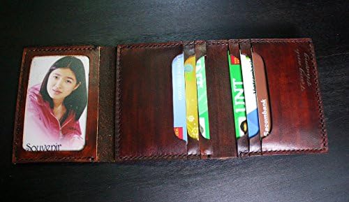 Handmade genuine leather wallet, Italy Vegetable tanned leather wallet, Trifold Wallet, Personalized wallet, Hand stitched, Men gift, Father gift, Groomsmen Gift