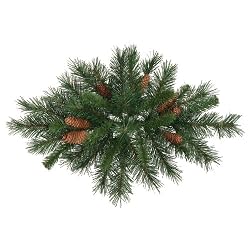 32" Cheyenne Pine Artificial Christmas Door Swag with Pine Cones - Unlit