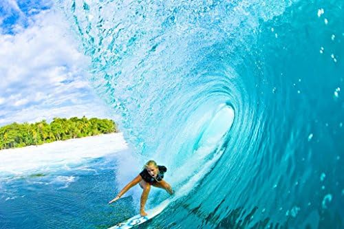 AT2361 Surfing Surf Ocean Sea Waves Extreme Surfer Sport Poster Canvas 28x42" Image Only