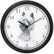 Cairn Terrier Dog (MS) Wall Clock by WatchBuddy Timepieces (Black Frame)