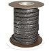 Palmetto Style 1607 Flax Compression Packing Seal, Graphite Coating, Petroleum/Wax Lubricant, Black