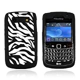 for Blackberry Bold 9700 Silicone Case ZEBRA WHITE BLCK