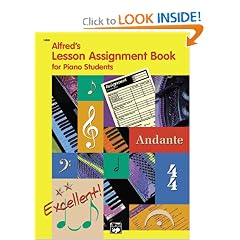 Alfred's Lesson Assignment Book for Piano Students