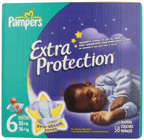 Pampers Extra Protection Diapers Size 6 Super Pack 58 Count