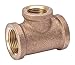 1-1/4" x 1-1/4" x 1" FNPT Red Brass Reducing Tee