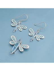 Set - Pendant & Earrings - Dragonfly