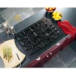 GE Profile : JGP940BEKBB 30 inch Gas Cooktop with 4 Sealed Burners- Black