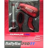 Babyliss Pro 5000 Tourmaline T-PAC 800 Watt Travel Dryer with Iron & Brush
