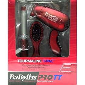 Babyliss Pro 5000 Tourmaline T-PAC 800 Watt Travel Dryer with Iron & Brush