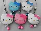 Hello Kitty Straps, Charms, Keychains, Acrylic, a Set of 5 Pcs, #70761
