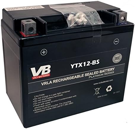 YTX12-BS High Performance - Maintenance Free - Sealed AGM Motorcycle Battery