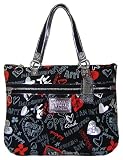 Coach Limited Edition Graffiti Hearts Glam Shopper Bag Purse Tote Black Red Reviews