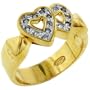 Size 7 Cz Hearts Gift Sterling Silver Jewelry Fashion Ring