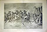 MEXICAN SPORT COCK-RACE MEXICO FRENZENY PRINT 1899