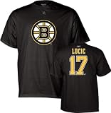 Milan Lucic Black Reebok Name & Number Boston Bruins T-Shirt Milan Lucic Black Reebok Name & Number Boston Bruins T-Shirt