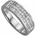 14Kt White Gold Princess Cut Diamond Ladies Band