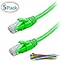 Aurum Cables Cat6 Snagless Network Ethernet Patch Cable - 1.5 Feet - 5 Pack - White