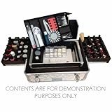 New NK1 PROFESSIONAL SHELLAC NAIL & BEAUTY VANITY CASE Holds UV LAMP TOWEL 80+ COLOURS & ALL ACCESSORIES
