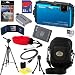 Nikon COOLPIX AW110 16 MP Waterproof Digital Camera with GPS & Built-In Wi-Fi (Blue) + EN-EL12 Battery + 10pc Bundle 32GB Deluxe Accessory Kit