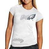 NFL Reebok Philadelphia Eagles Ladies White Polka Baby Doll Premium T-shirt (X-Large)