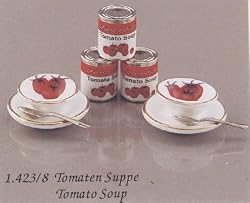Reutter Porcelain Miniature Tomatoe Soup Set