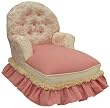 Angel Song Toile - Pink Queen Anne Girl's Chaise Lounge Chair