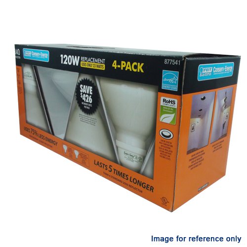 Qty 4 CFL Compact Bulbs 120W
