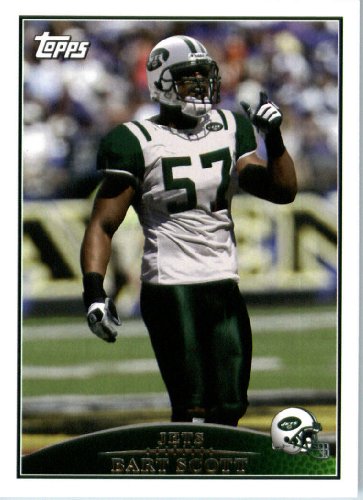 2009 Topps NFL Football Card # 208 Bart Scott New York Jets - Mint Condition & Shipped In A Protective Screwdown Display Case!