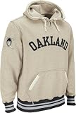 Oakland Raiders Reebok Vintage Ash 1/4 Zip Throwback Hooded Sweatshirt - L