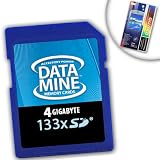 DataMINE HIGH SPEED 4GB 133x SD Memory Card - Ideal for Garmin Nuvi GPS 3.5" and 4.3" units