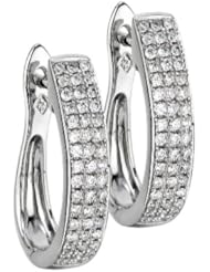 18k WHITE GOLD WOMENS EARRING LE-5086 DIAMOND 0.36CT TW
