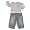 Mish Mish - Infant Baby Boys Long Sleeved Pant Set, Lt. Blue, Grey (Size 12Months)