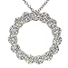 18k White Gold Diamond Circle Pendant (4.30 cttw, H-I Color, VS2 Clarity), 16