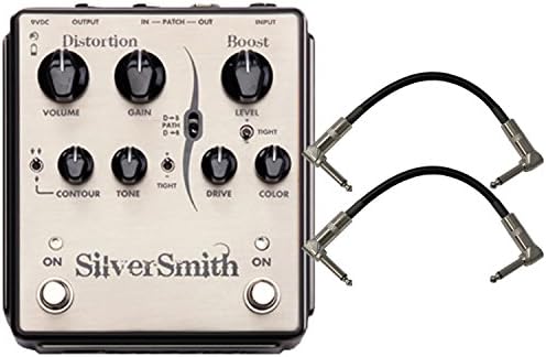 Egnater SilverSmith Silver Smith Analog Distortion + Boost Pedal w/ 2 Cables