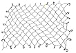 Super-Duty JUMBO Cargo Net with 32 Hooks - 6' x 8' - Stretches to 10' x 14'!