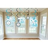 Sweet Safari Boy Hanging Swirl Decorations (12pc)