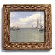 Long Island - Gold Frame Magnet with pop-out easel (2-3/4" x 2-1/2")
