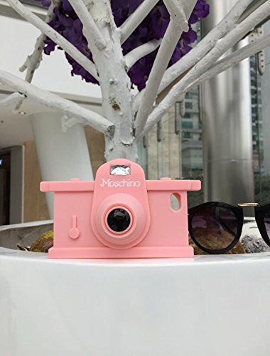MOSCHINO CAMERA LUXURY FASHION RUBBER PHONE CASE FOR APPLE iPhone (pink iPhone 6)