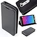 LG Risio Case, SOGA® [Pocketbook Series] PU Leather Folio Flip Wallet Case for LG Risio - Luxury Black