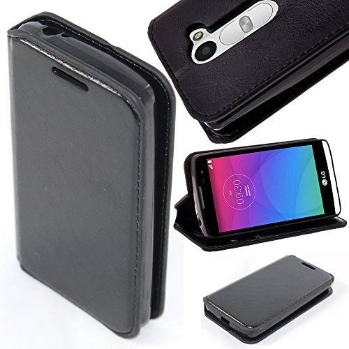 LG Risio Case, SOGA® [Pocketbook Series] PU Leather Folio Flip Wallet Case for LG Risio - Luxury Black