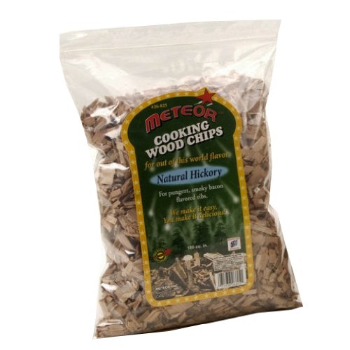 Meteor 26826 Hickory Wood Chips for Grilling, 2-Pound